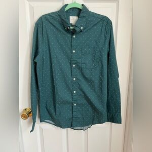 American Eagle Outfitters Dark Teal Casual Shirt
